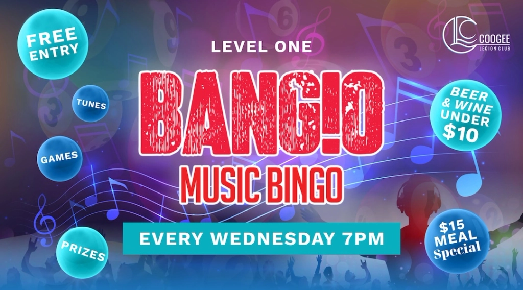 Bangio Music Bingo at Coogee Legion Club